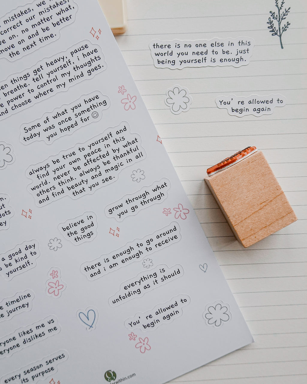 Words to Hold Sticker Sheet - Notes Edition