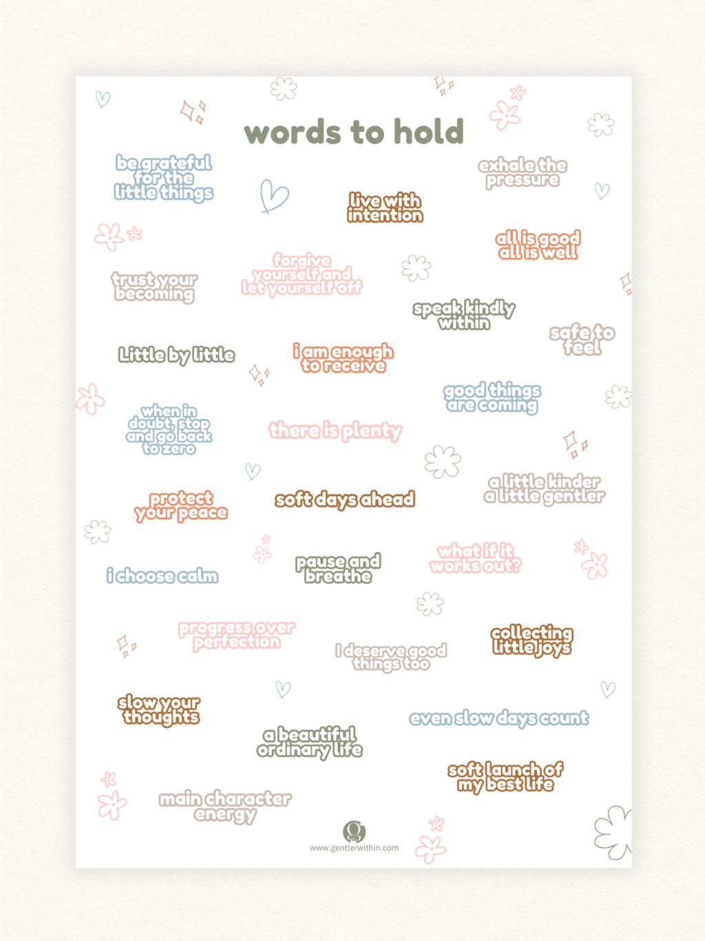 Words to Hold Sticker Sheet - Phrases Edition