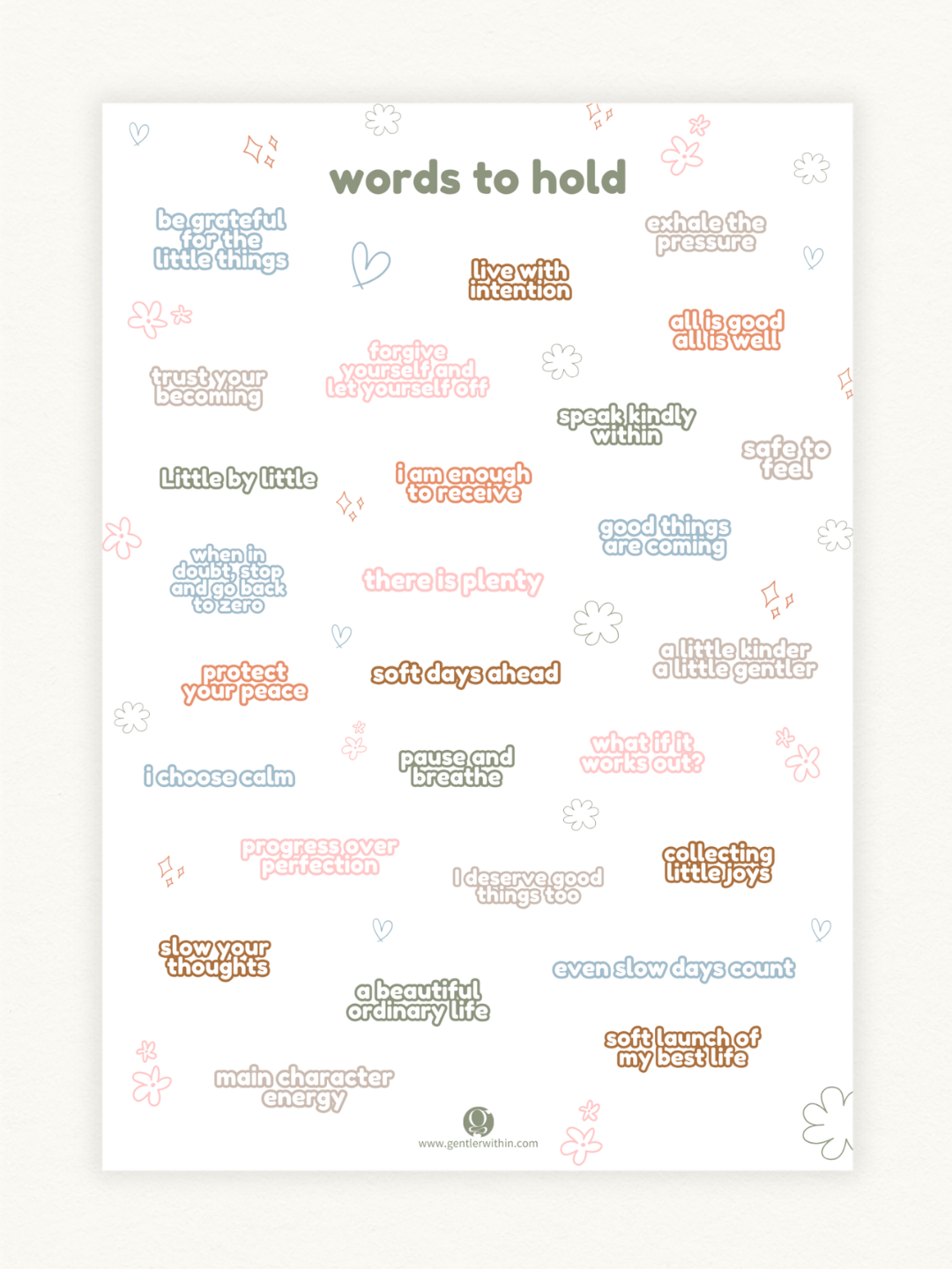 Words to Hold Sticker Sheet - Phrases Edition